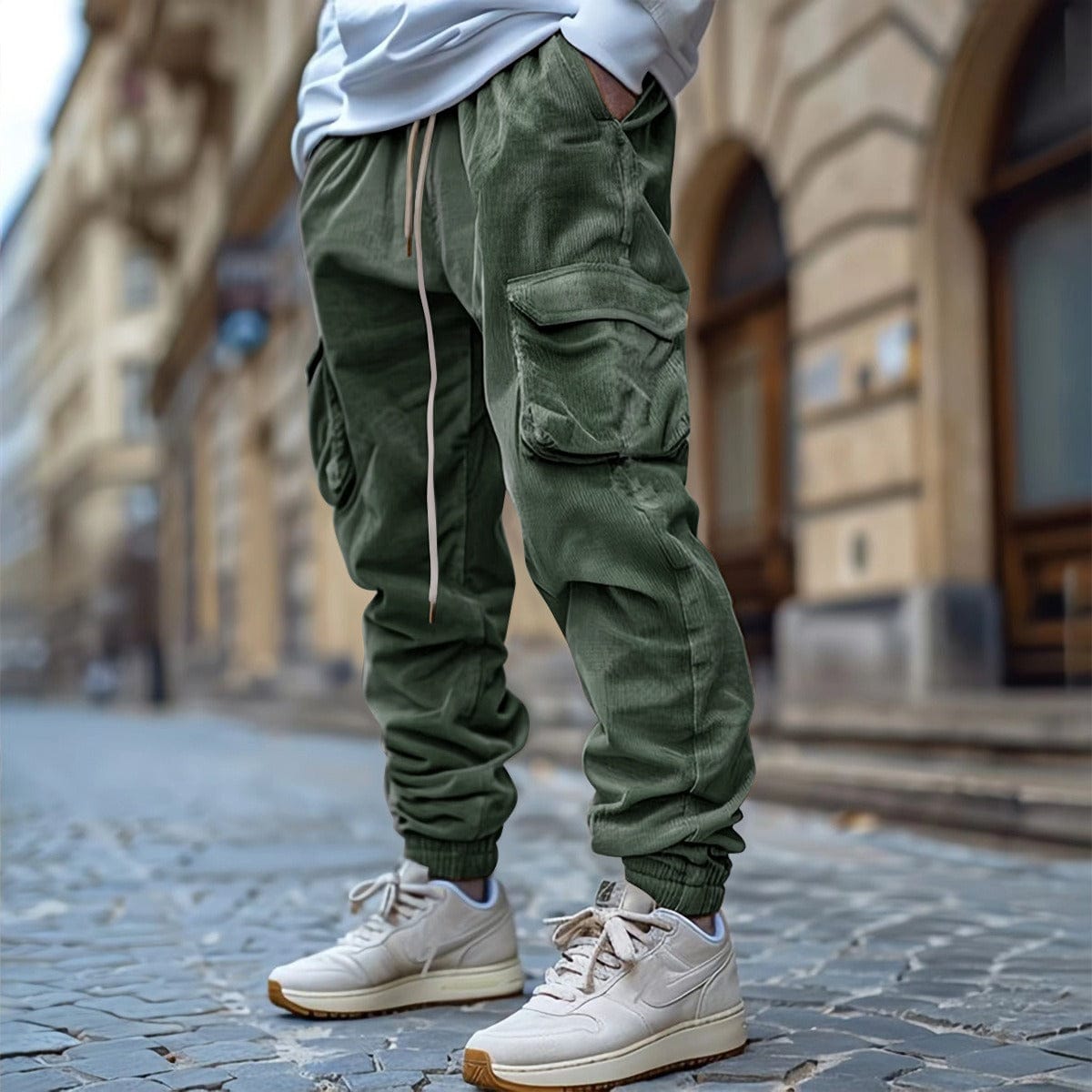 Pantaloni eleganti in velluto a coste