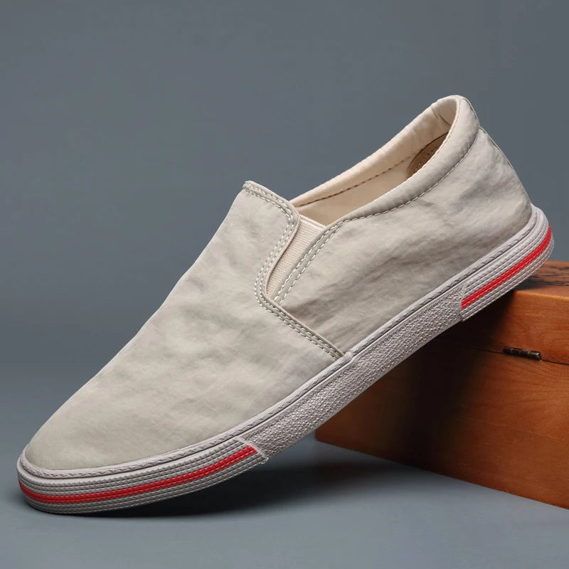 Scarpe slip-on casual in tela
