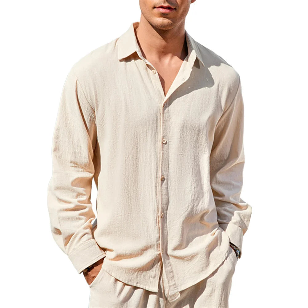 Casual Cotton Linen Men's Shirt