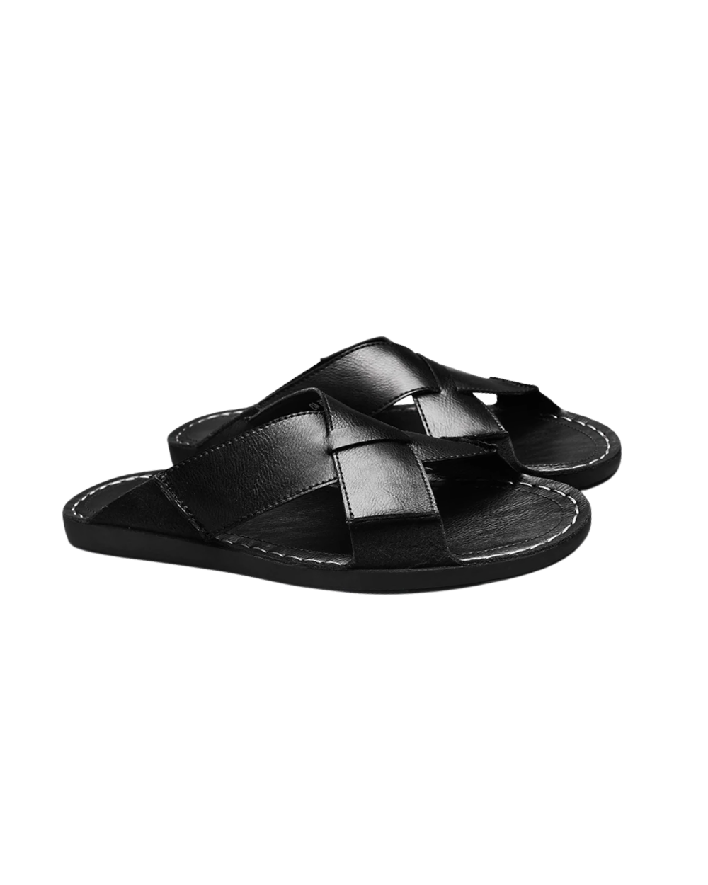 Retro Leather Men's Slippres