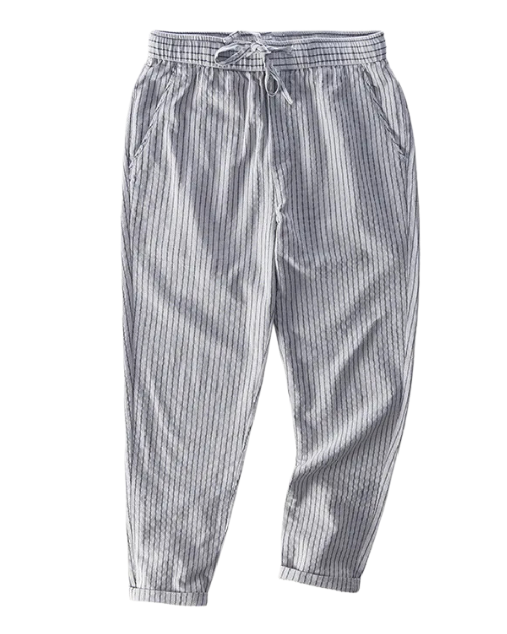 Pantaloni in cotone a righe