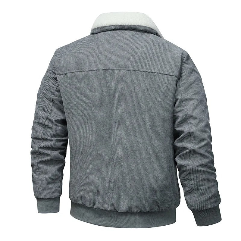 Elegant Corduroy Fleece Jacket