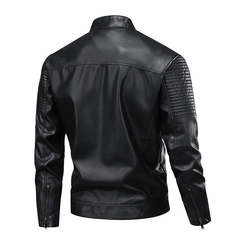 Multi Pocket Leather Jacket