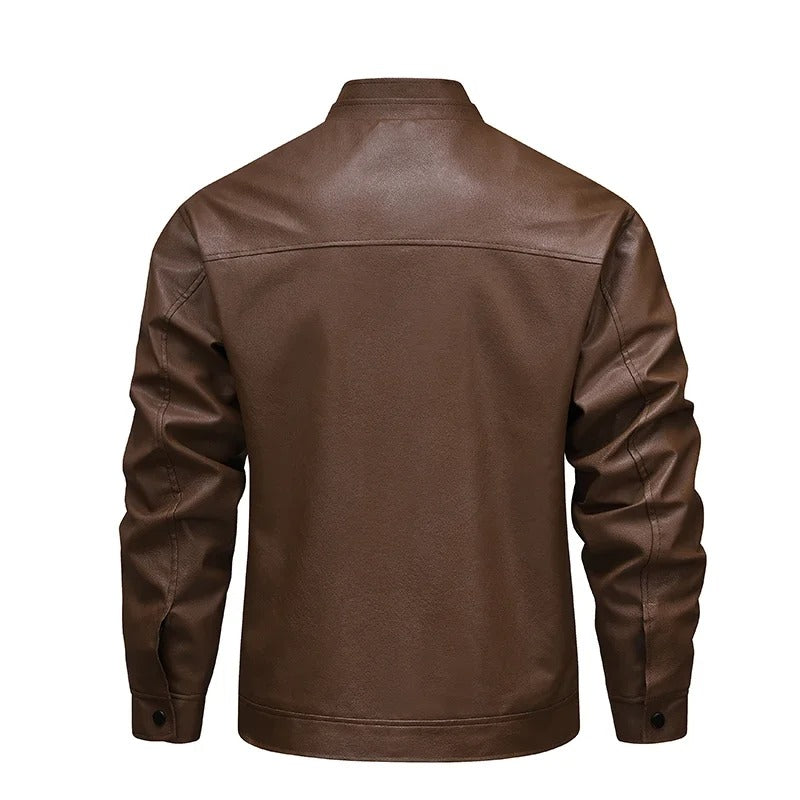 Vintage Fleece Lined Leather Jacket