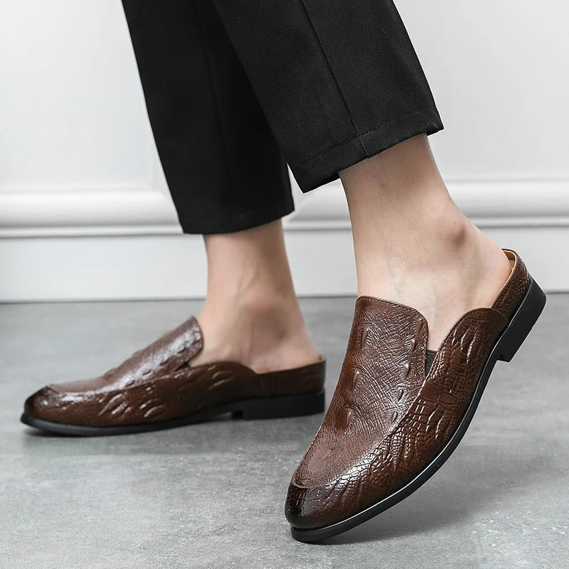 Elegant Crocodile Print Dress Shoes