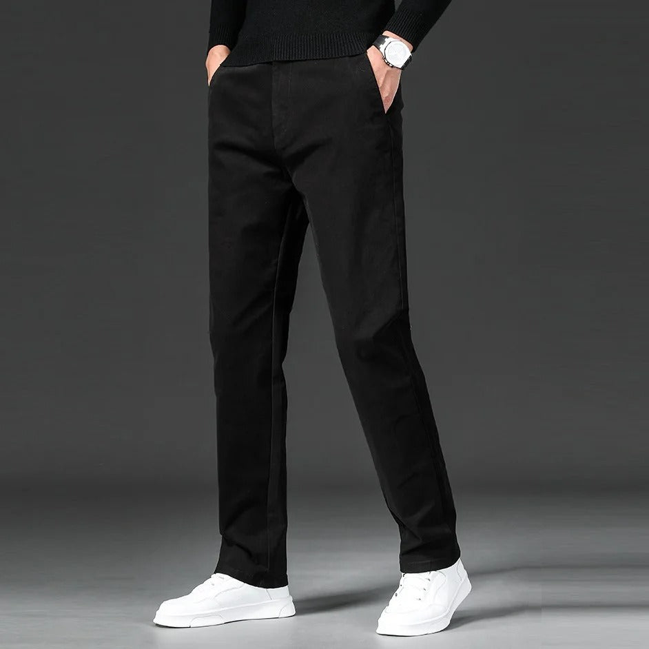 Straight Fit Cotton Pants