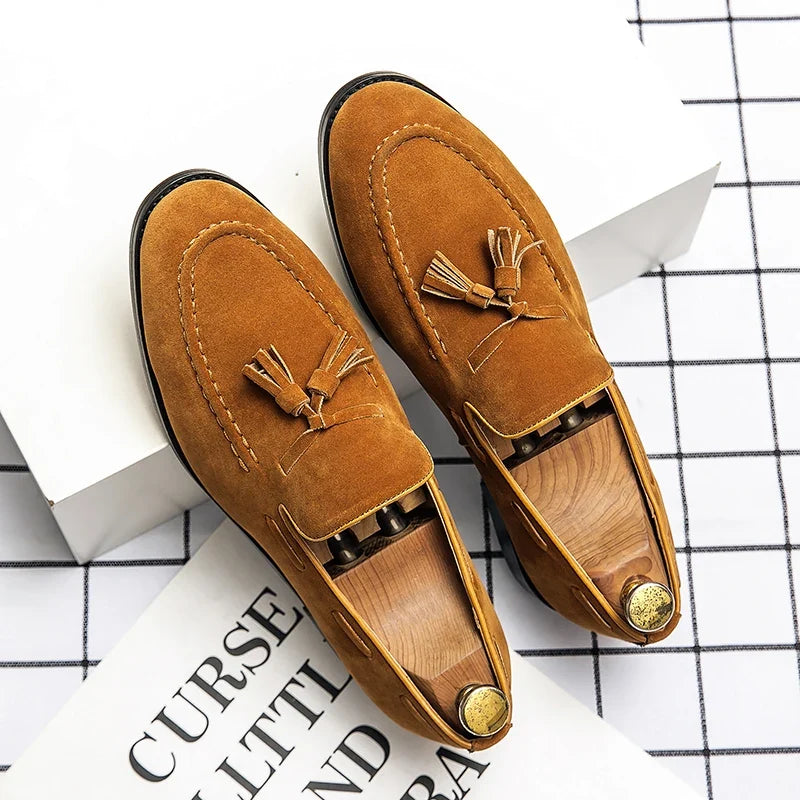 Elegant Suede Tassel Loafers