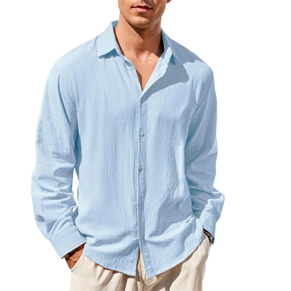 Casual Cotton Linen Men's Shirt