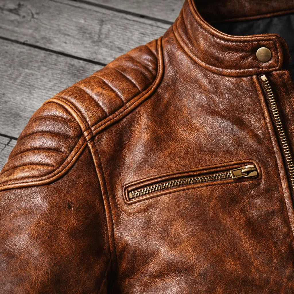 Giacca di pelle casual