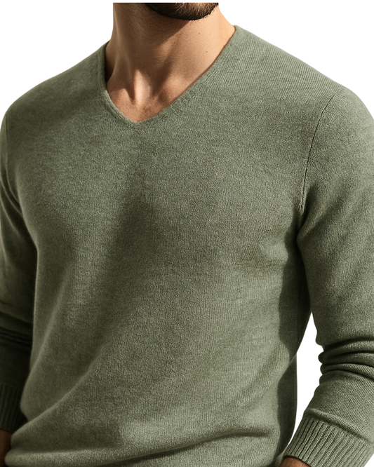 Elegant Cashmere V-Neck Sweater