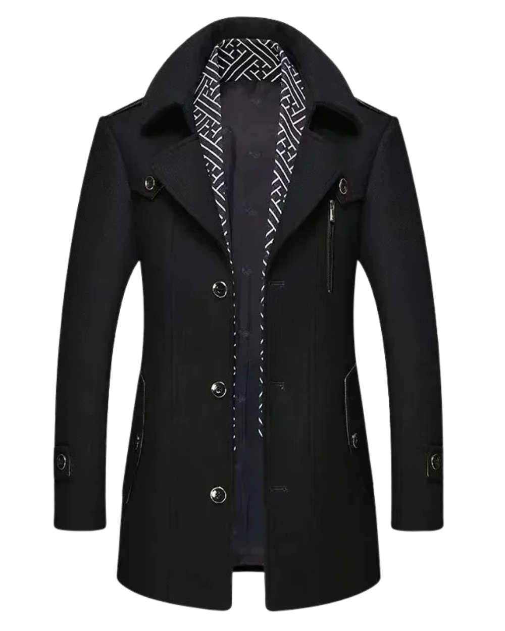 Elegant Wool Trench Coat