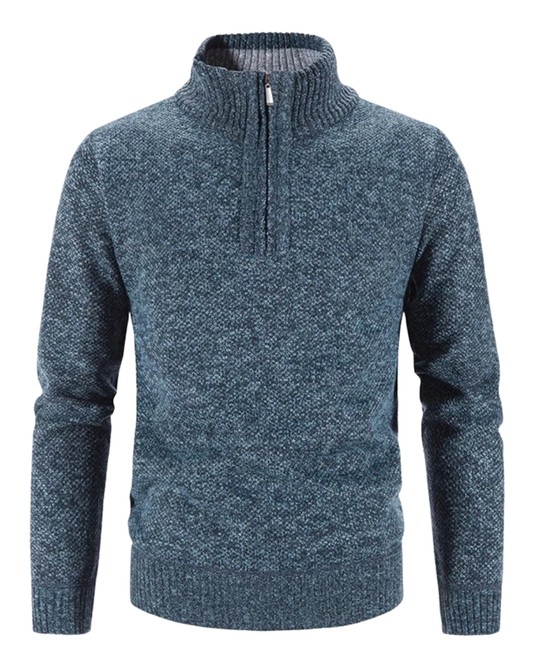 Elegant Thick Fleece Zip Sweater