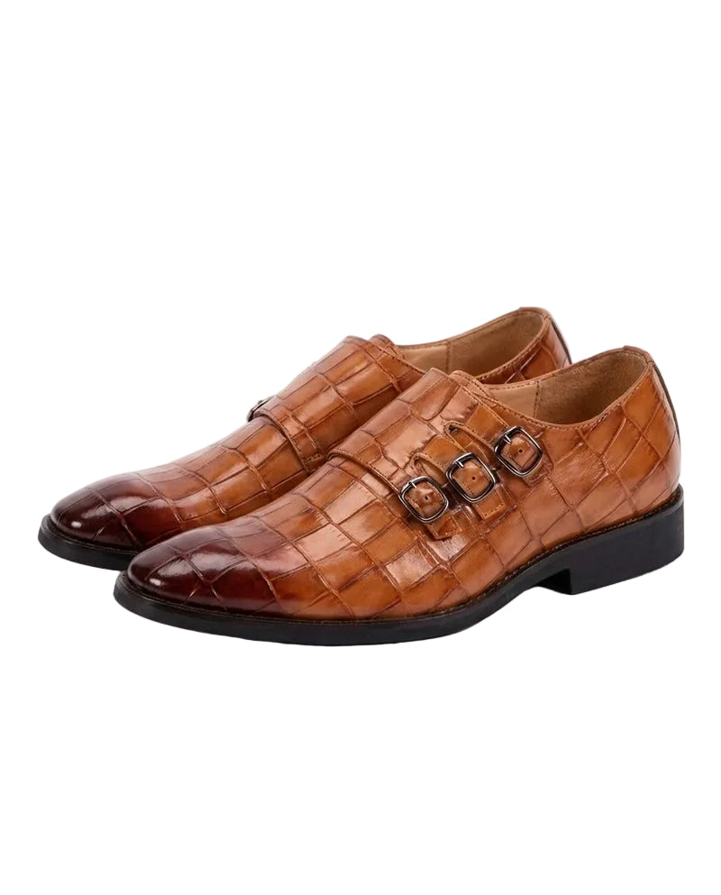 Chaussures chic à boucles en cuir