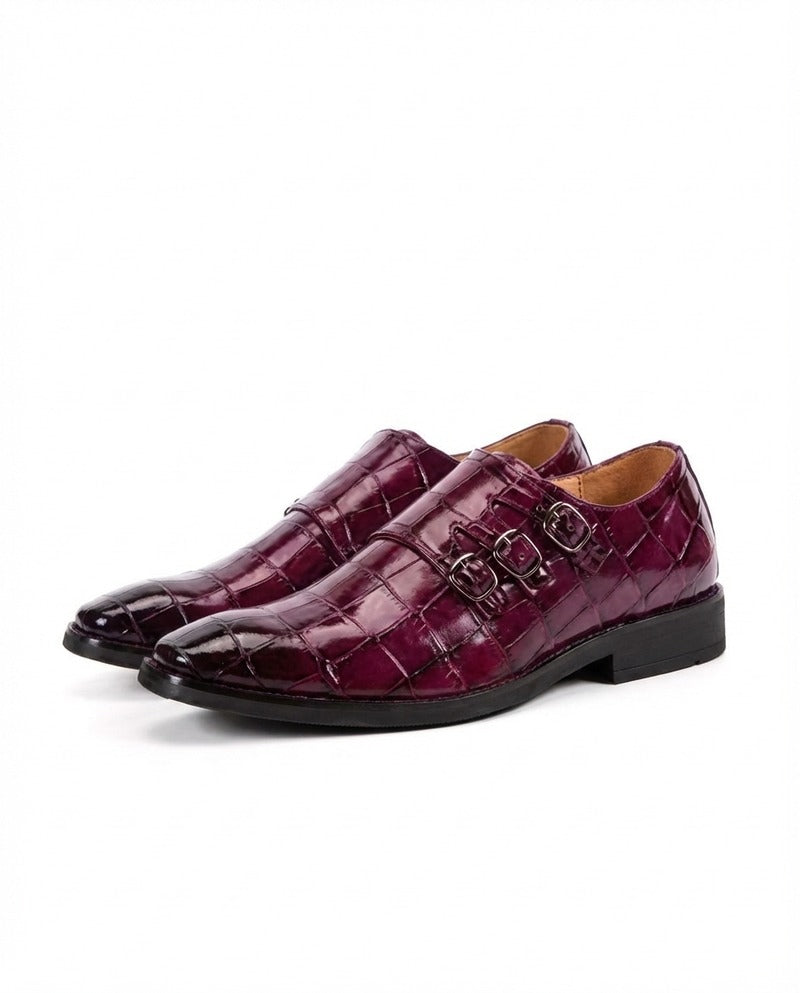 Chaussures chic à boucles en cuir