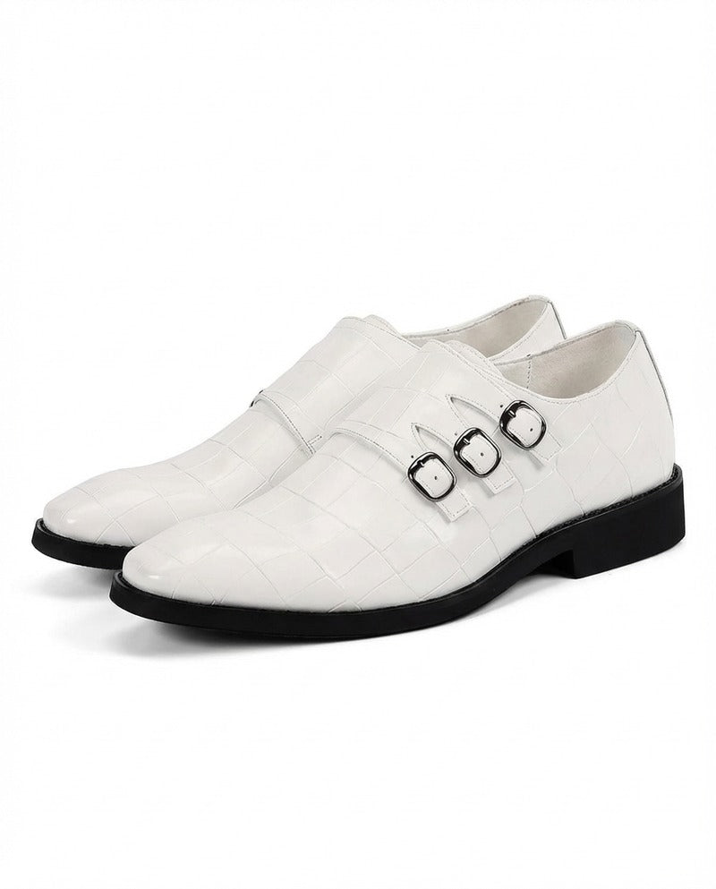 Chaussures chic à boucles en cuir