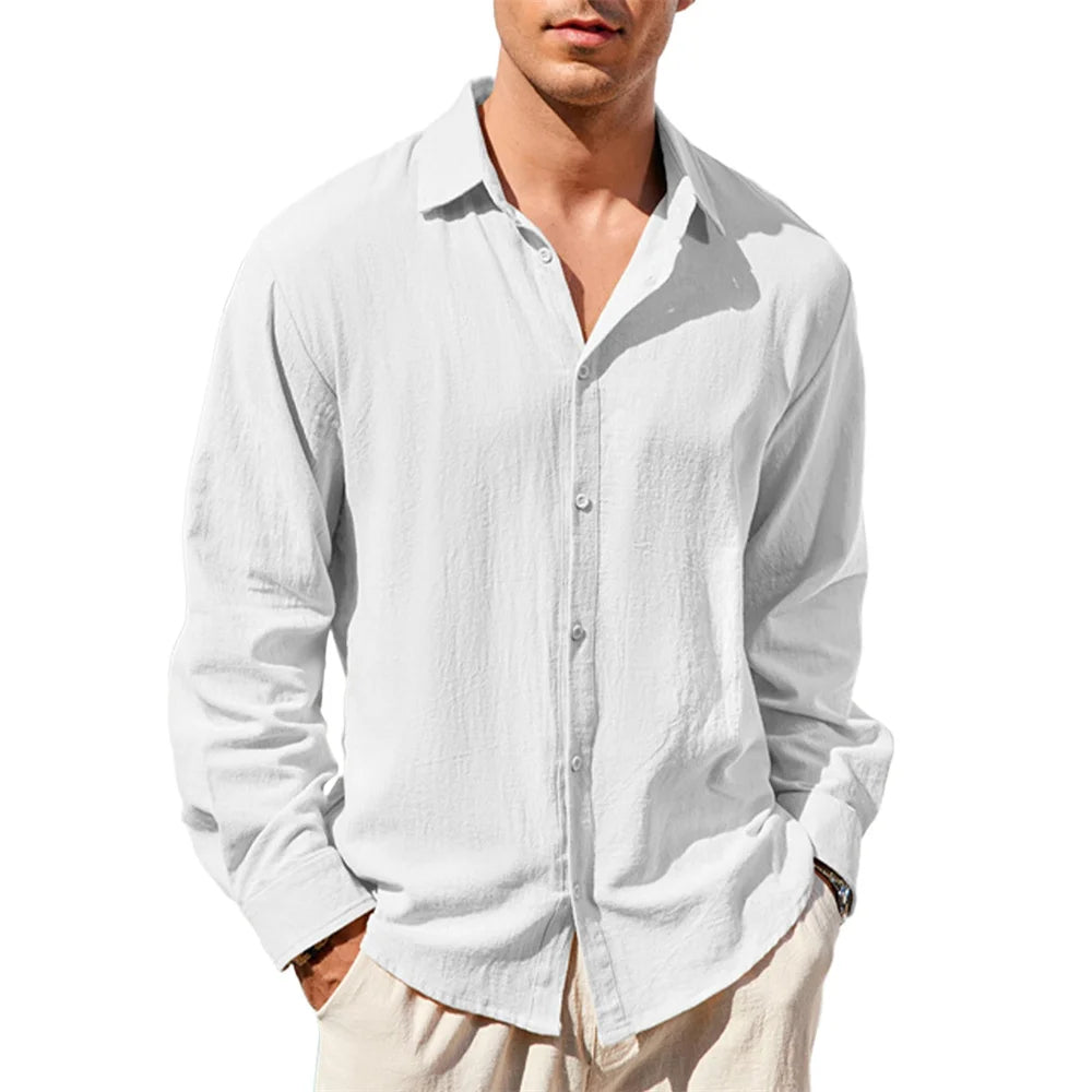 Casual Cotton Linen Men's Shirt