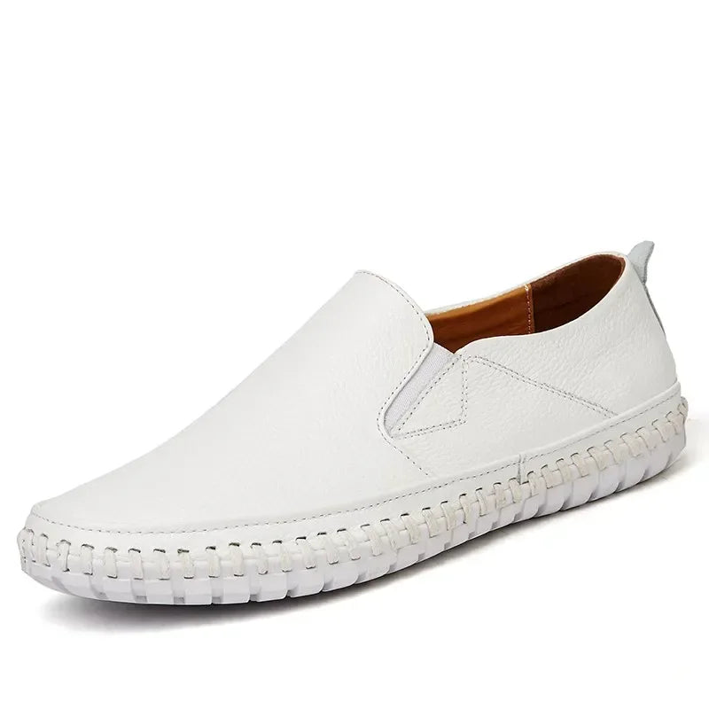Elegant Leather Slip-On Sneakers