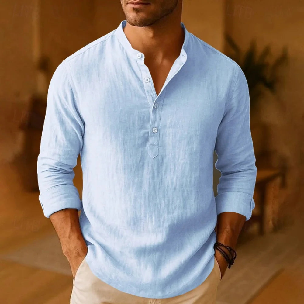 Elegant Linen Beach Shirts