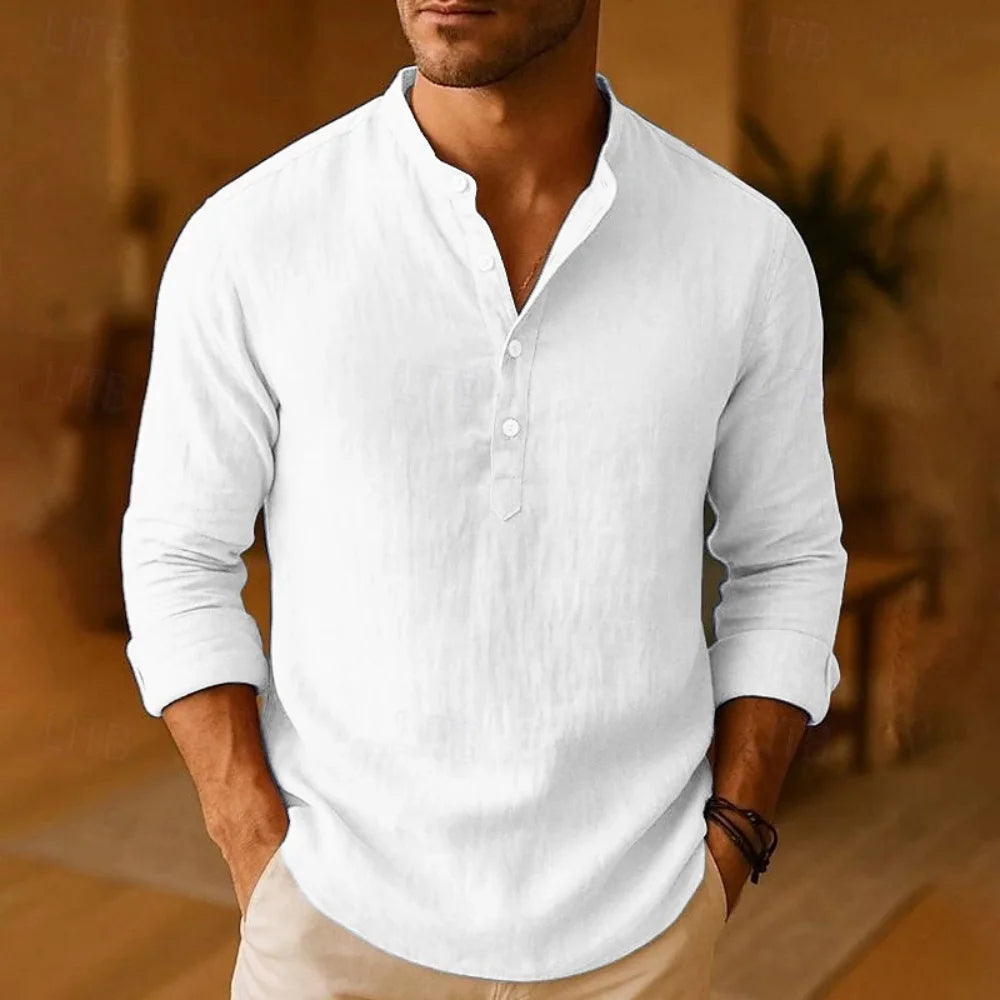 Elegant Linen Beach Shirts